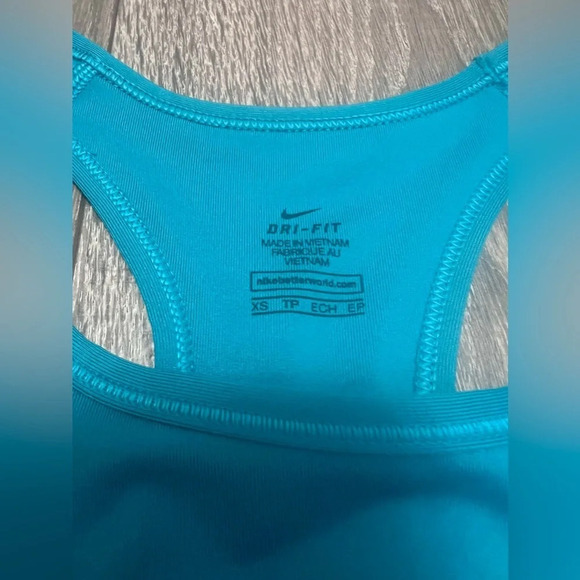 Nike dri-fit size XS Small blue-green teal sports bra - Picture 3 of 6
